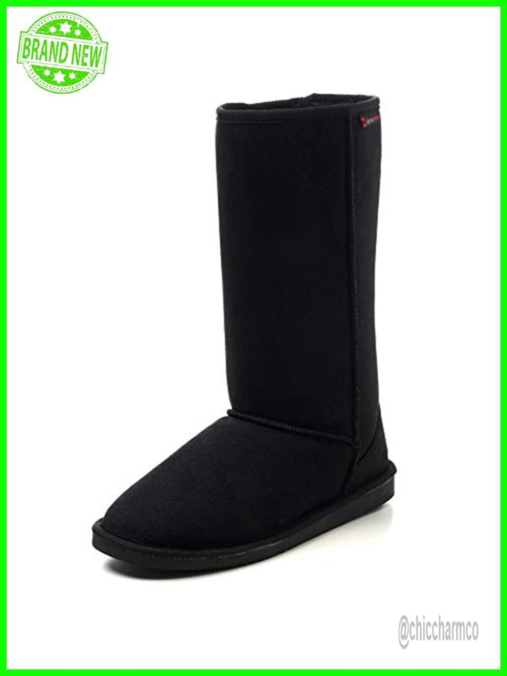 Women's Mid-Calf Winter Boots 11" Faux Shearling Faux Suede Snow Boots